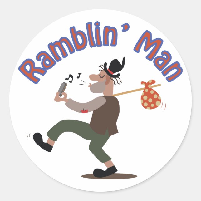 Ramblin Man Classic Round Sticker (Front)