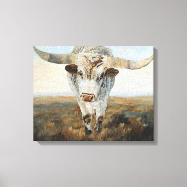 Ramblin' On Cow Canvas Print (Front)