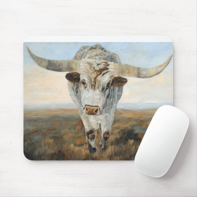 Ramblin' On Cow Mouse Pad (With Mouse)