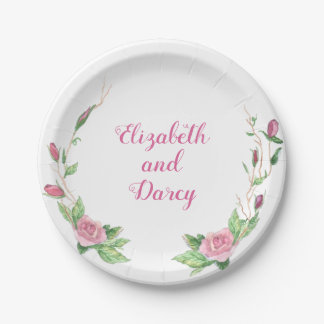 Rambling Rose Paper Plates