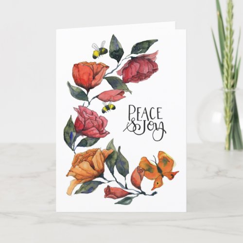 Rambling Rose Peace and Joy Card