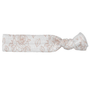 Rambling Rose Terracotta Bridesmaid Wedding Favor Elastic Hair Tie