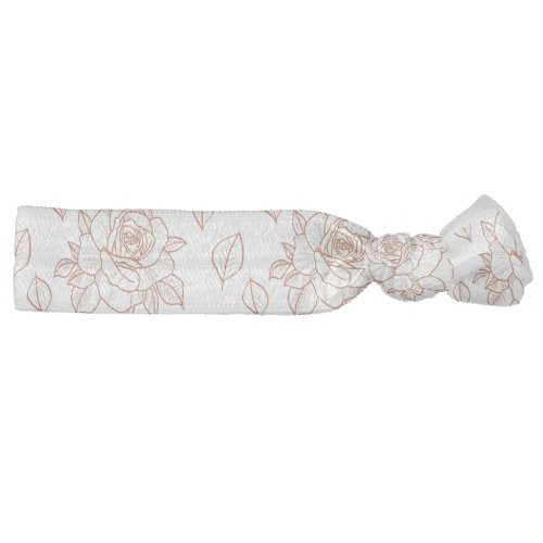 Rambling Rose Terracotta Bridesmaid Wedding Favor Elastic Hair Tie