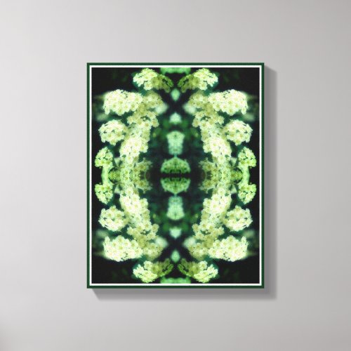 Rambling Wild White Roses Abstract Canvas Print
