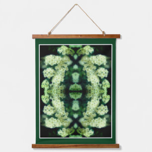 Rambling Wild White Roses Abstract Hanging Tapestry