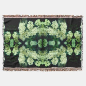 Rambling Wild White Roses Abstract  Throw Blanket by SmilinEyesTreasures at Zazzle