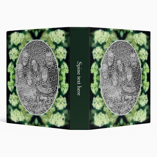 Rambling Wild White Roses Create Your Own Photo 3 Ring Binder (Background)