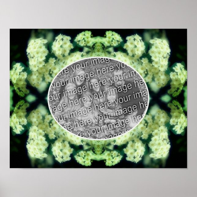 Rambling Wild White Roses Create Your Own Photo Poster (Front)