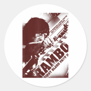 Rambo First Blood Part Ii Youve Got To Become War Classic Round Sticker