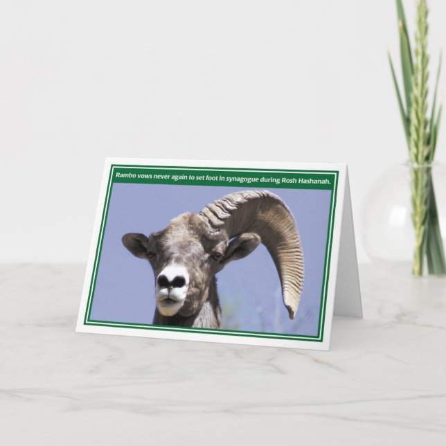 Rambo Funny Rosh Hashanah Card (Front)