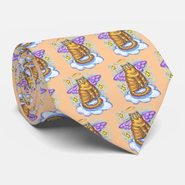 Rambo Kitty Cat Angel Tie (Rolled)