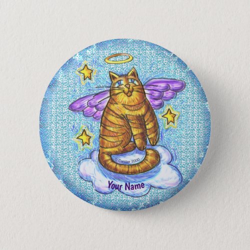 ramboe cat angel custom name pin