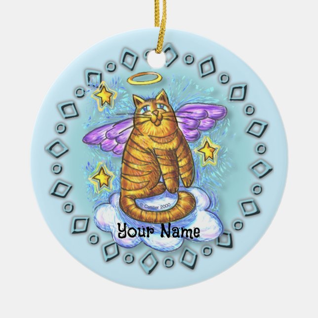 Ramboe Kitty Cat Angel  ornament (Front)