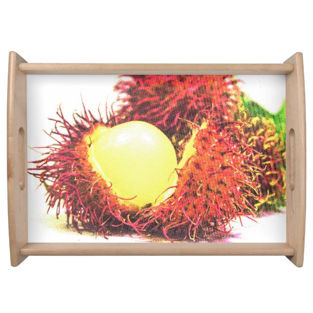 "Rambutan Fruit" Cute Photo. Buy Now Serving Tray (Front)