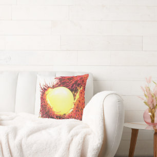 "Rambutan Fruit" Cute Photo. Buy Now Throw Pillow