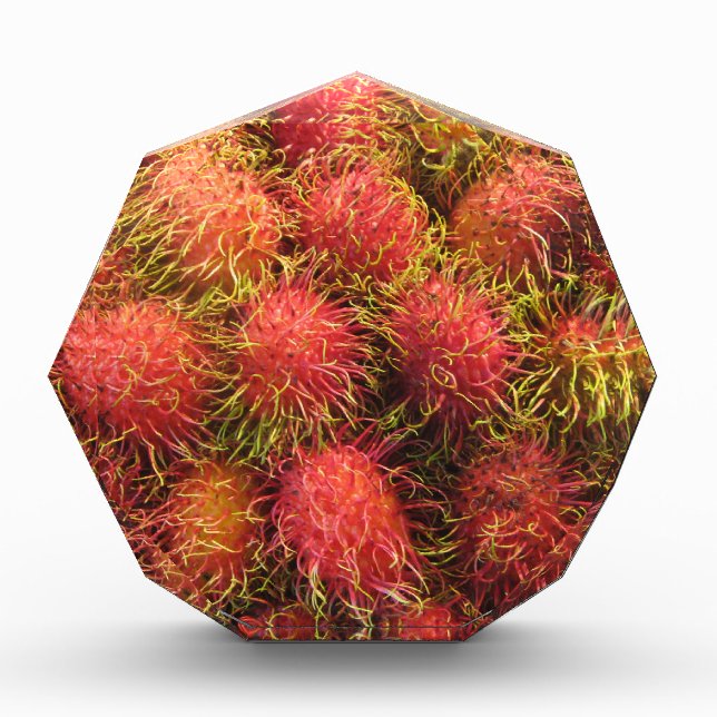 Rambutan Tropical Fruit Acrylic Award (Front)