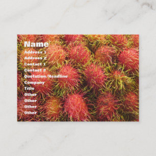 Rambutan Tropical Fruit Business Card