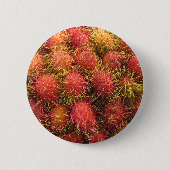 Rambutan Tropical Fruit Button (Front)