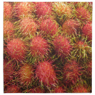 Rambutan Tropical Fruit Cloth Napkin