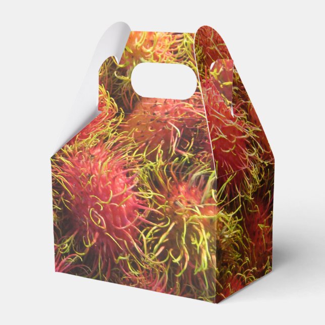 Rambutan Tropical Fruit Favor Boxes (Front Side)