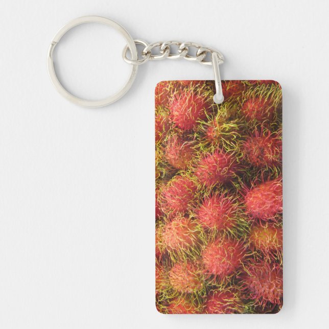 Rambutan Tropical Fruit Keychain (Front)