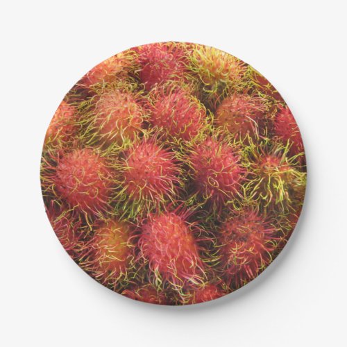 Rambutan Tropical Fruit Paper Plates