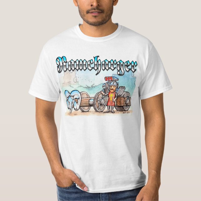 Ramcharger - Medieval Siege Cartoon T-Shirt (Front)