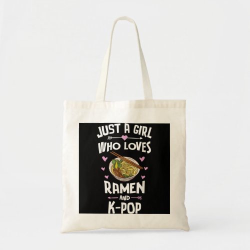Ramen and K_Pop Graphic for Teen Girls  Tote Bag