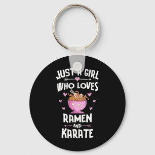 Ramen And Karate Gift Girls Women Keychain