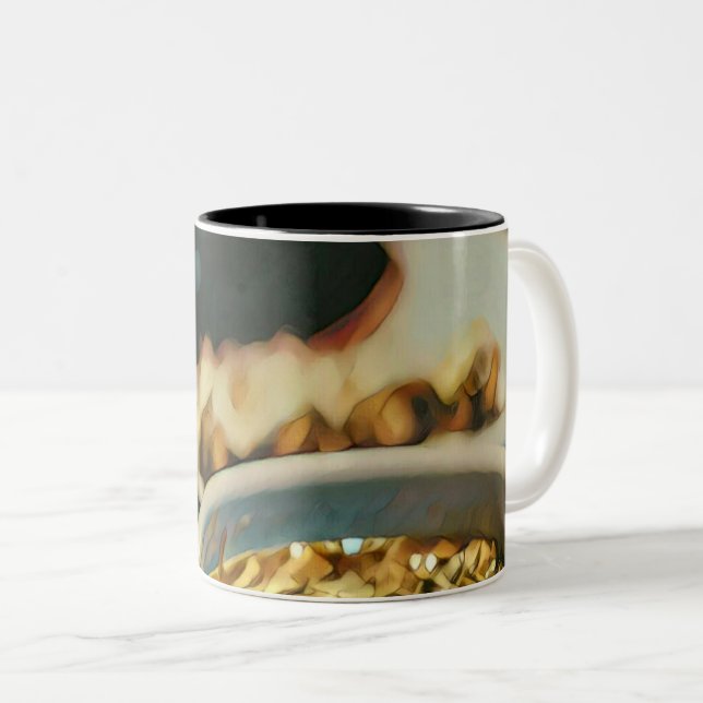 Ramen artwork Two-Tone coffee mug (Front Right)