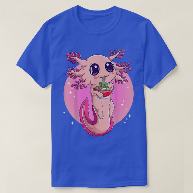 Ramen Axolotl Kawaii Anime Japanese Food Gift Girl T-Shirt (Design Front)