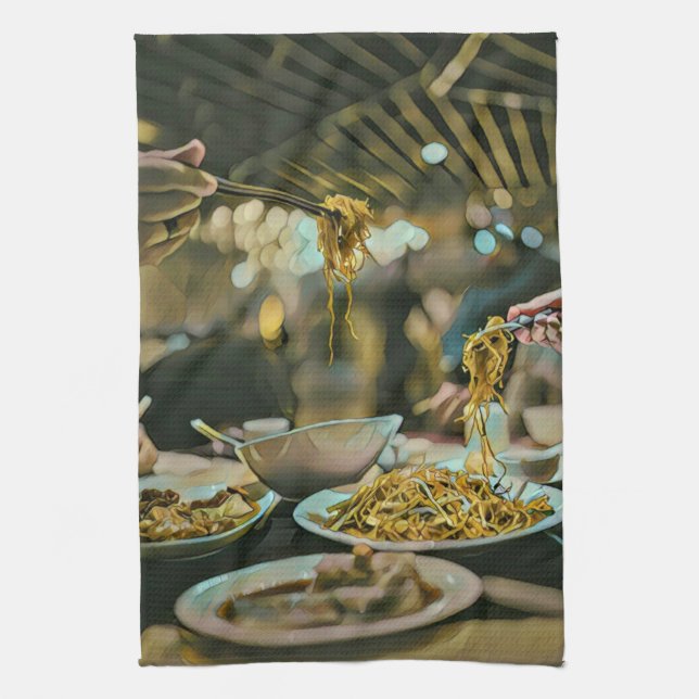 Ramen birthday gift kitchen towel (Vertical)