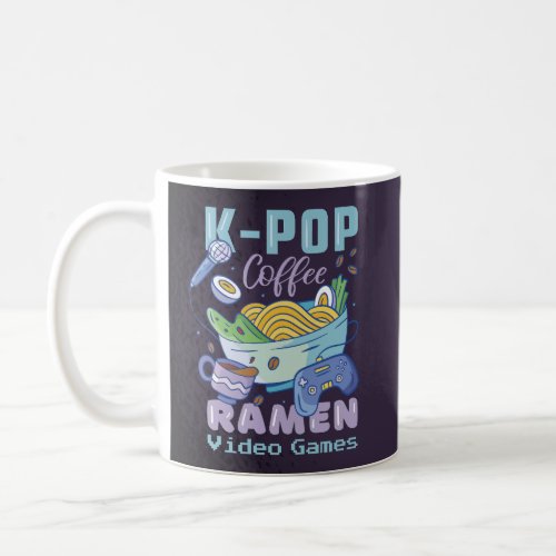 RAMEN BOWL AND JOYSTICK K_POP COFFEE RAMEN  COFFEE MUG