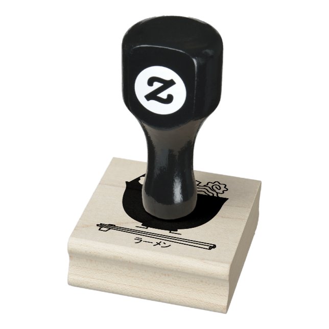 Ramen Bowl chopstick pork seaweed Japanese noodles Rubber Stamp (Stamp)