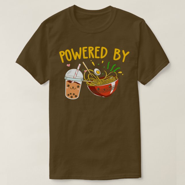 Ramen Bubble Tea Boba Japanese Noodles T-Shirt (Design Front)