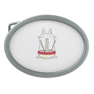 Ramen Bunny Japanese Noodles Kawaii Rabbit Tee Gi Belt Buckle