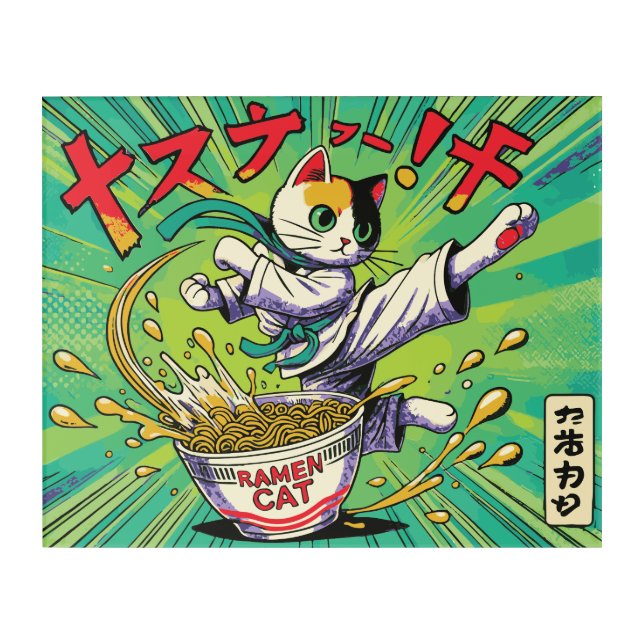 Ramen Cat  Acrylic Print (Front)
