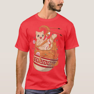 Ramen Cat Anime Japanese Noodles Esthetic Kawaii T-Shirt