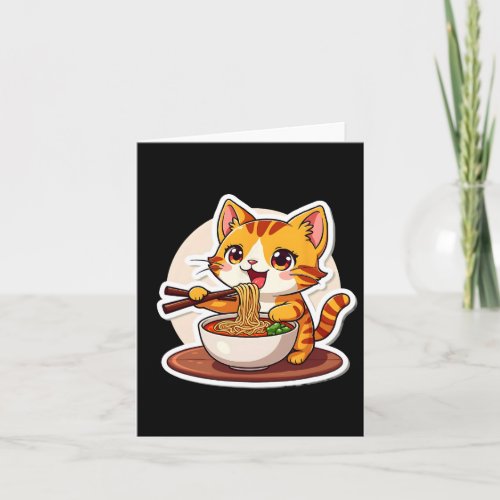 Ramen Cat Anime _ Kawaii Clothes Otaku Clothing Ma Card