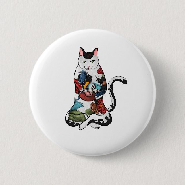 ramen cat button (Front)