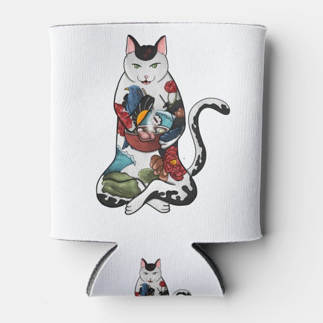 ramen cat can cooler (Front)