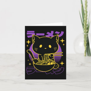 Ramen Cat Japanese Card