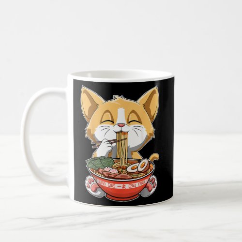 Ramen Cat Kawaii Anime Japanese Food Officialnage Coffee Mug