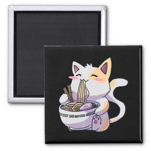 Ramen Cat Kawaii Anime Japanese Gift  Magnet