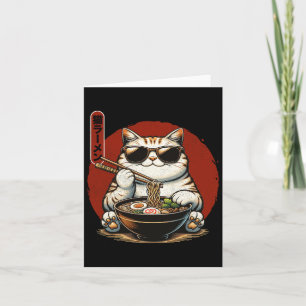 Ramen Cat Kawaii Anime Japanese Kawaii Neko 1  Card