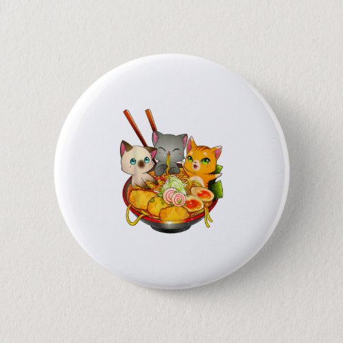 Ramen Cat Kawaii Neko Anime Otaku Cats Japanese Button