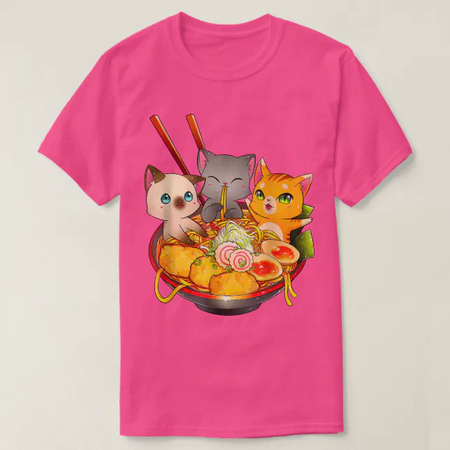 Ramen Cat Kawaii Neko Anime Otaku Cats Japanese No TShirt Zazzle