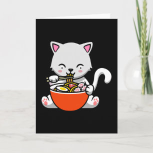 Ramen Cat Kawaii Sushi Anime Japanese Gift Card