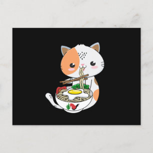 Ramen Cat Kitten Postcard