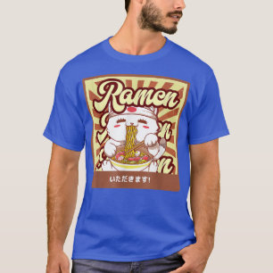 Ramen Cat Neko Anime Kawaii Japanese Cat Lover Tee